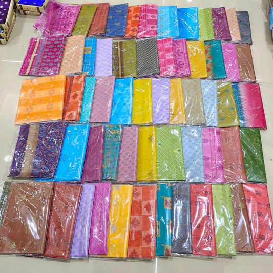 Summer Cotton Sarees GET ANY 3 SAREES  -SUMMER (ANY 3 DESIGNS)
