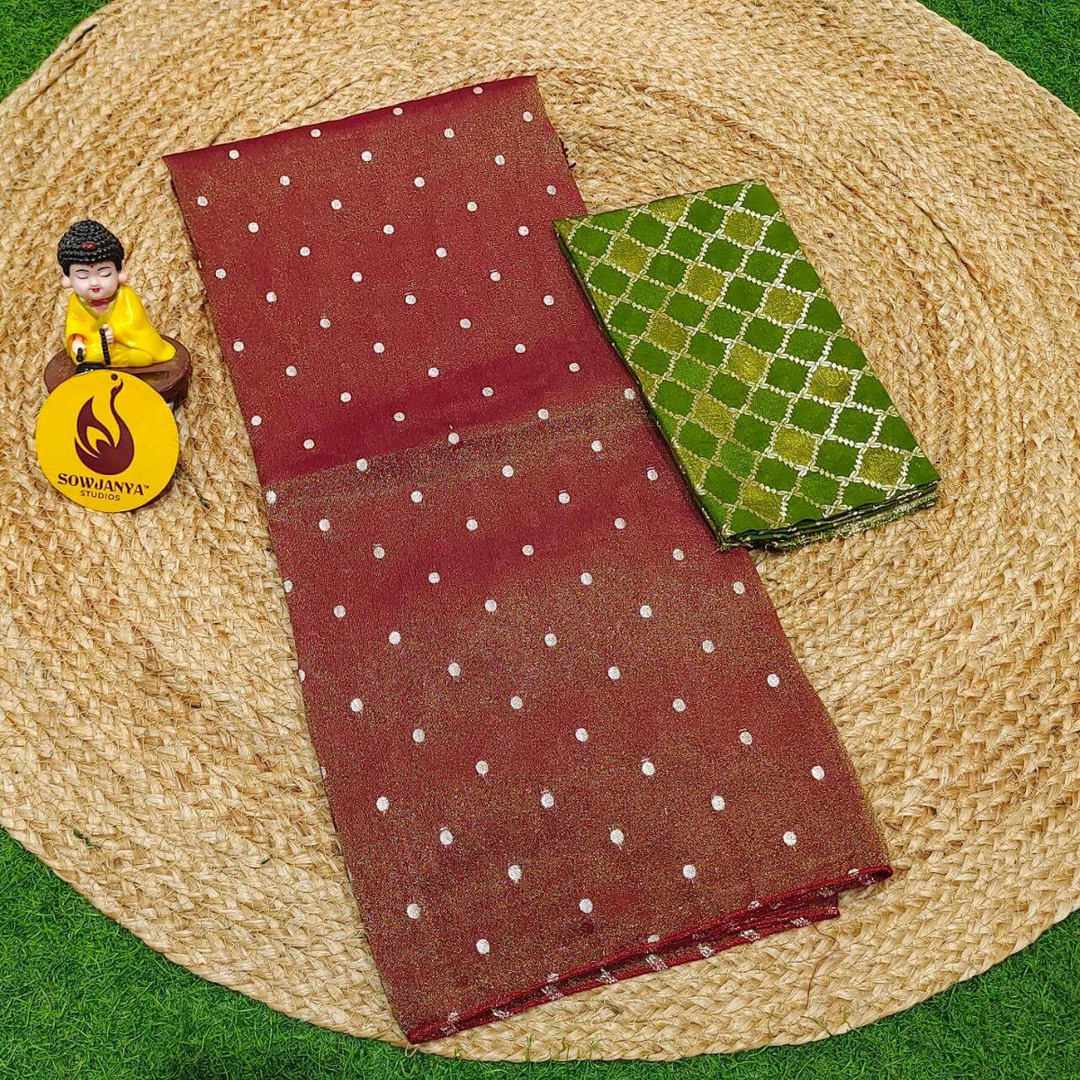 Designer TISSUE Weaving Butti  Sarees -SSTWB3