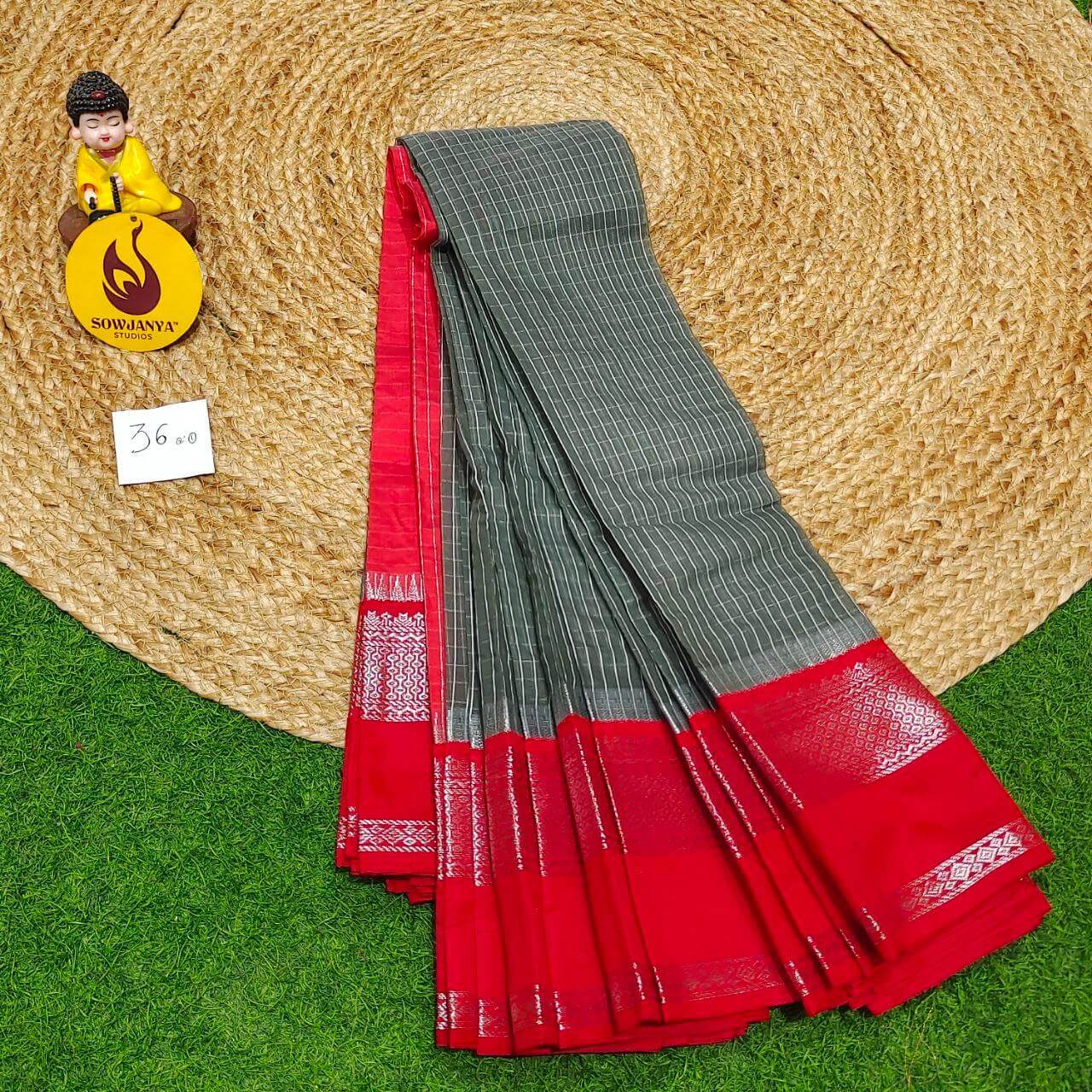 Seiko Gadwal Cotton Sarees -ROYAL36