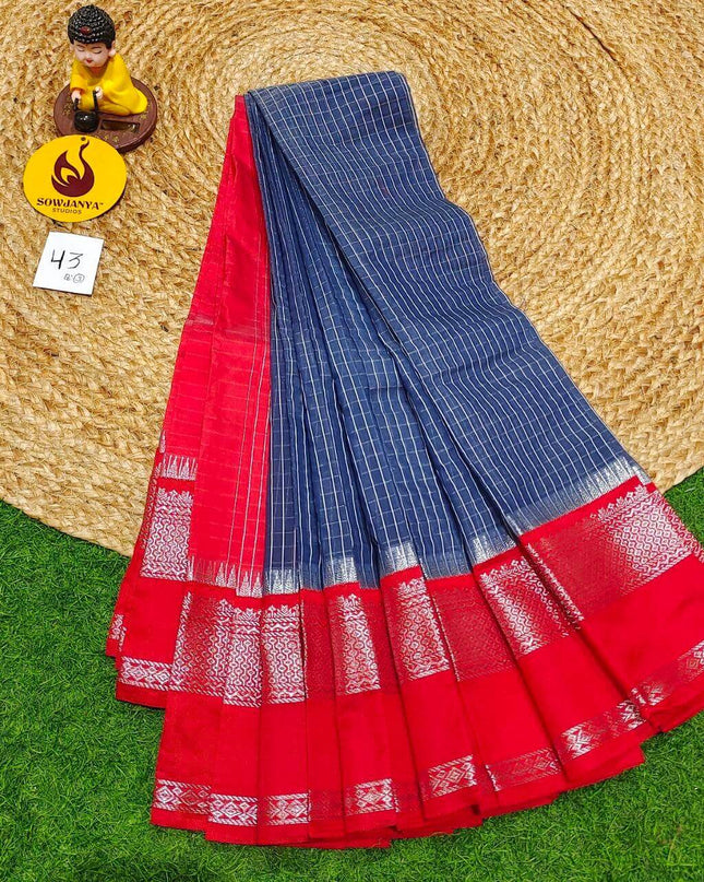 Seiko Gadwal Cotton Sarees -ROYAL43