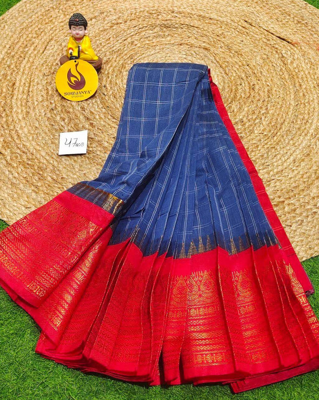 Seiko Gadwal Cotton Sarees -ROYAL47