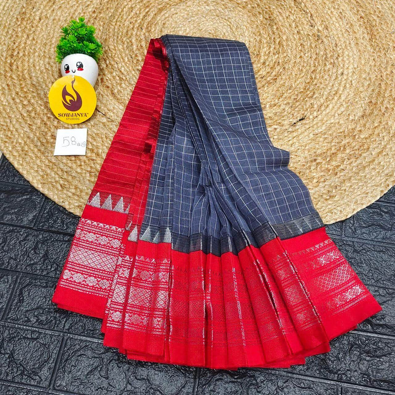 Seiko Gadwal Cotton Sarees -ROYAL58