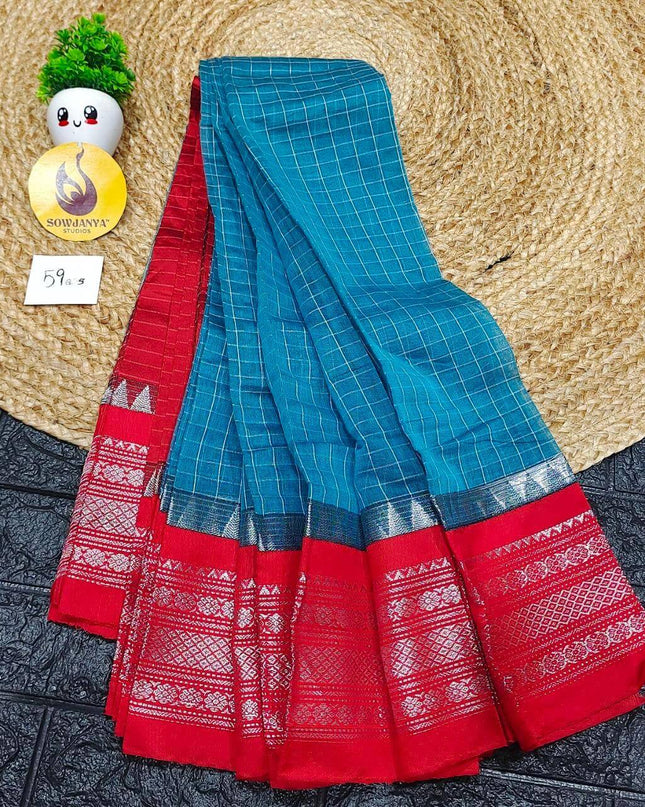 Seiko Gadwal Cotton Sarees -ROYAL59