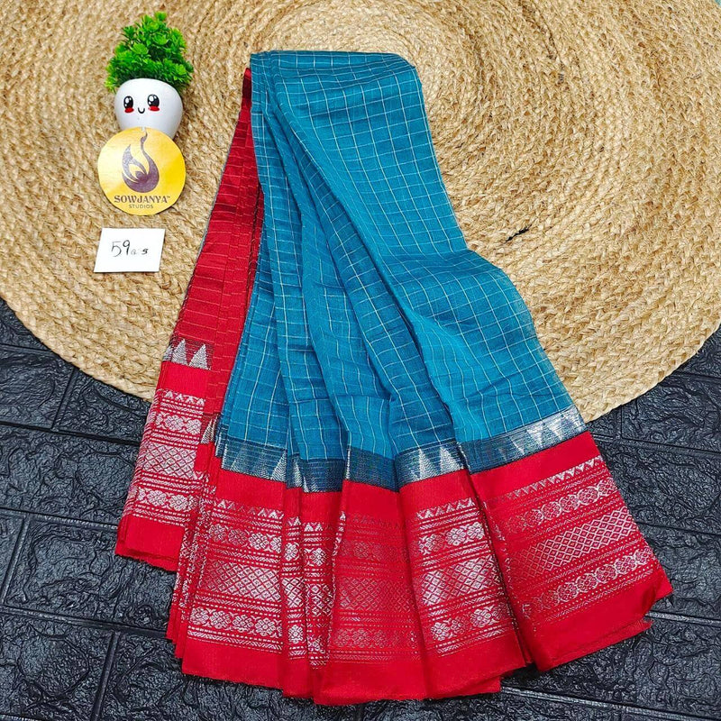 Seiko Gadwal Cotton Sarees -ROYAL59