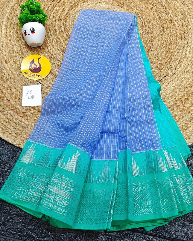 Seiko Gadwal Cotton Sarees -ROYAL75