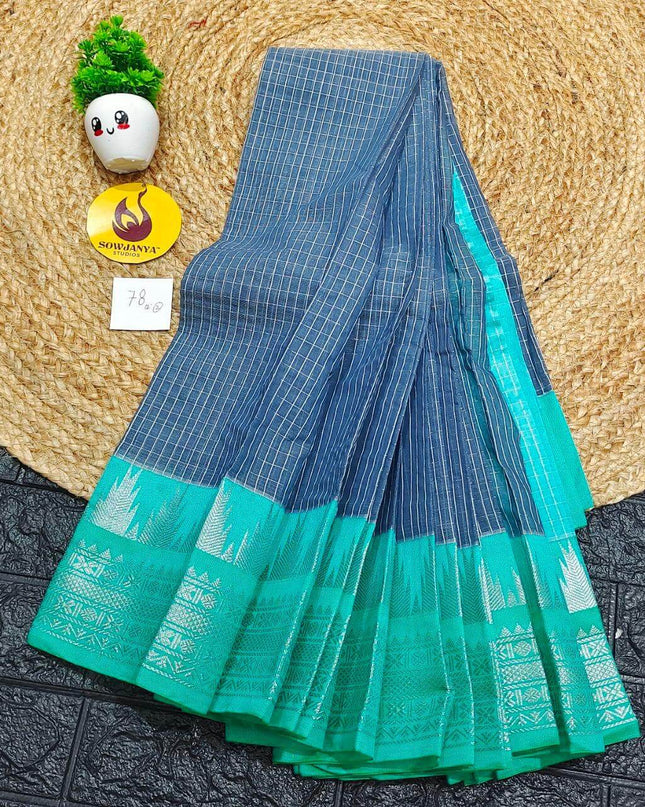 Seiko Gadwal Cotton Sarees -ROYAL78