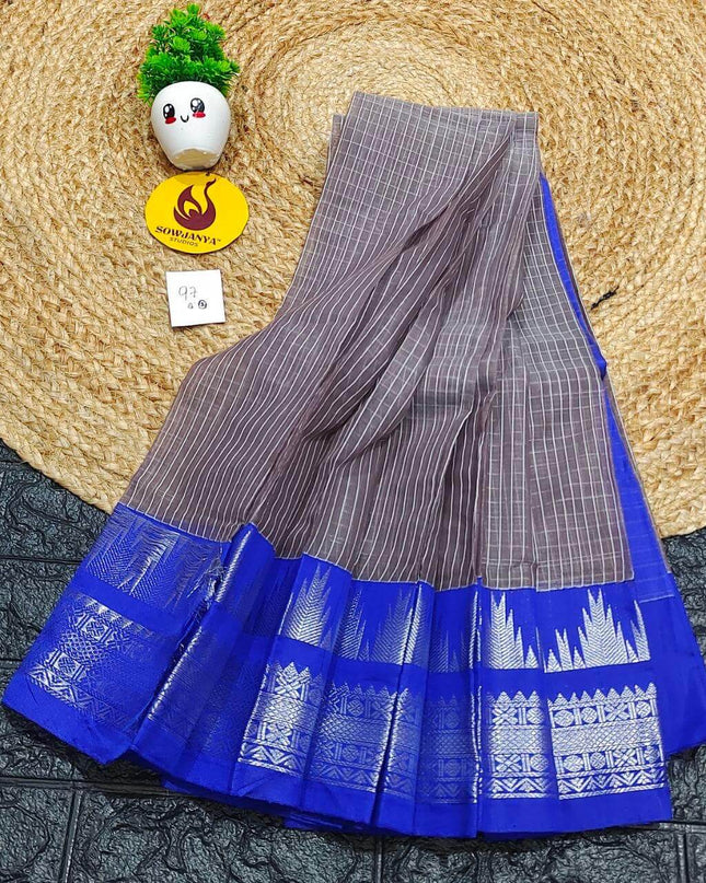 Seiko Gadwal Cotton Sarees -ROYAL97