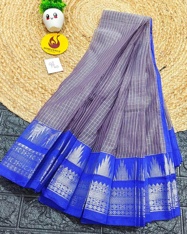 Seiko Gadwal Cotton Sarees -ROYAL98