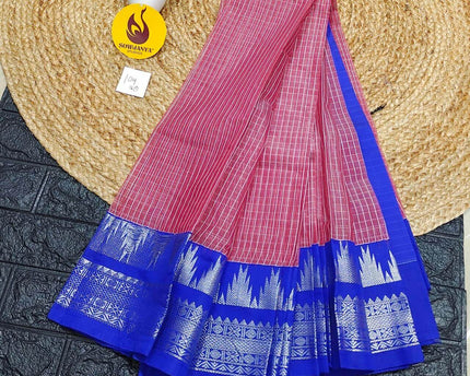 Seiko Gadwal Cotton Sarees -ROYAL104