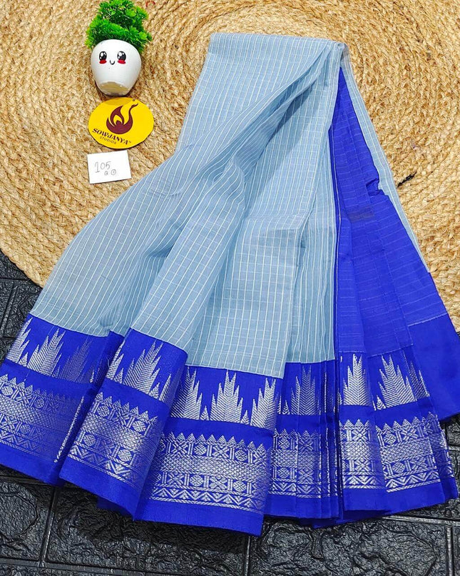 Seiko Gadwal Cotton Sarees -ROYAL105
