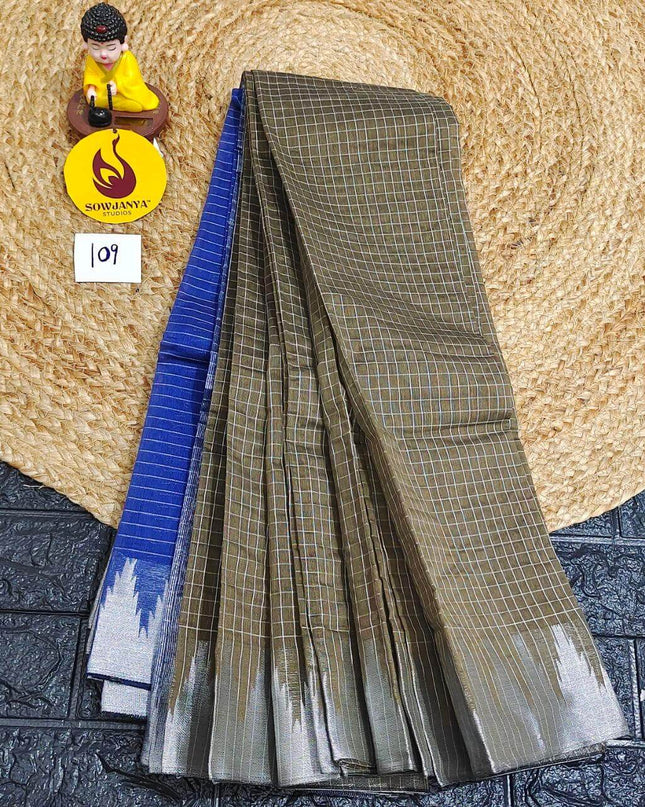 Seiko Gadwal Cotton Sarees -ROYAL109