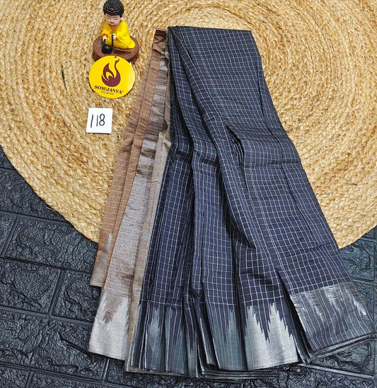 Seiko Gadwal Cotton Sarees -ROYAL118