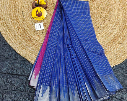 Seiko Gadwal Cotton Sarees -ROYAL119