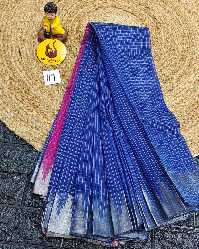 Seiko Gadwal Cotton Sarees -ROYAL119