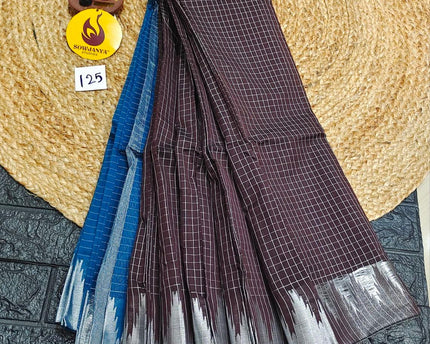 Seiko Gadwal Cotton Sarees -ROYAL125