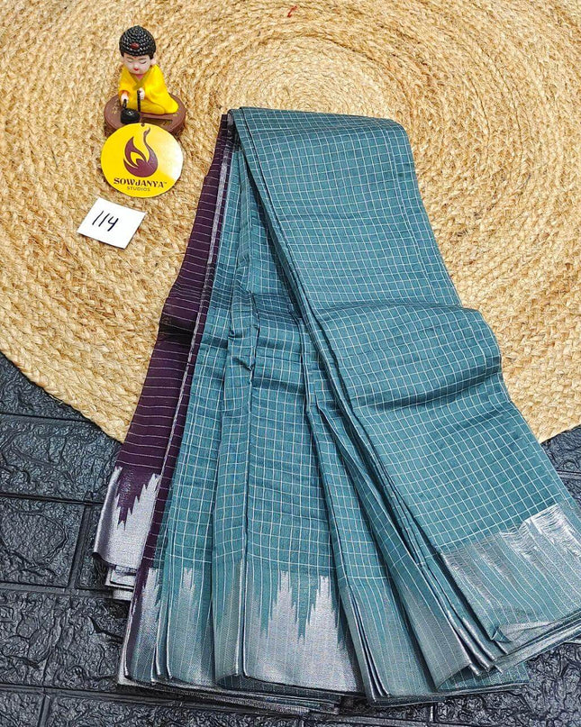 Seiko Gadwal Cotton Sarees -ROYAL114