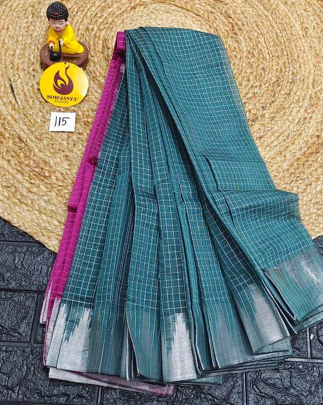 Seiko Gadwal Cotton Sarees -ROYAL115