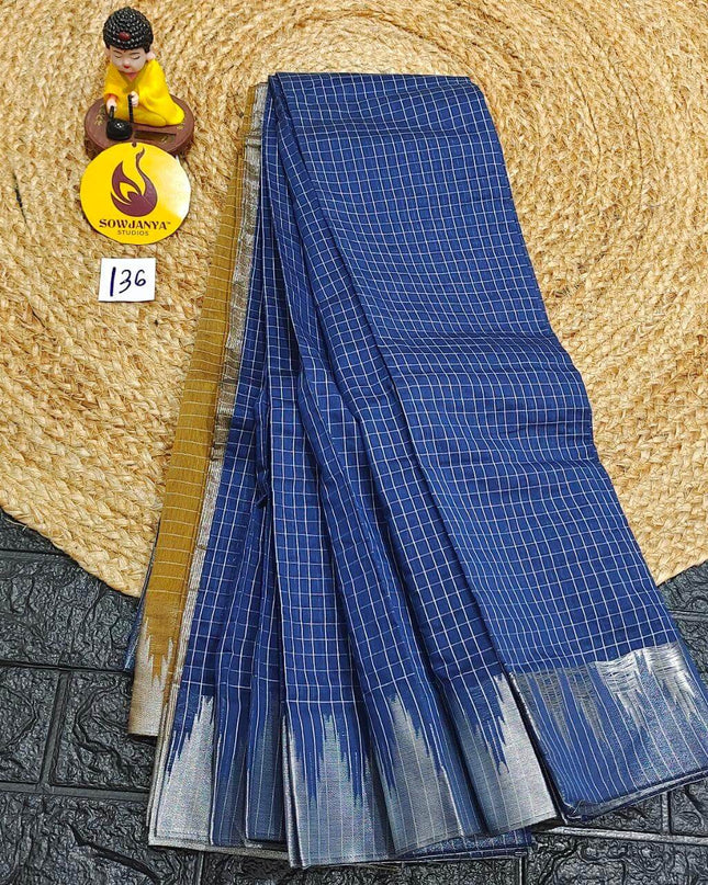 Seiko Gadwal Cotton Sarees -ROYAL136