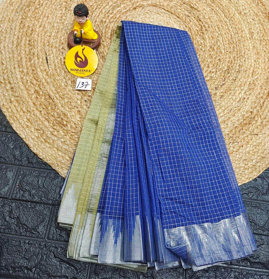 Seiko Gadwal Cotton Sarees -ROYAL137