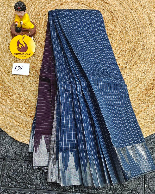 Seiko Gadwal Cotton Sarees -ROYAL135
