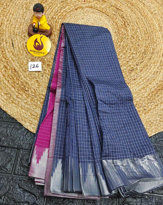 Seiko Gadwal Cotton Sarees -ROYAL126