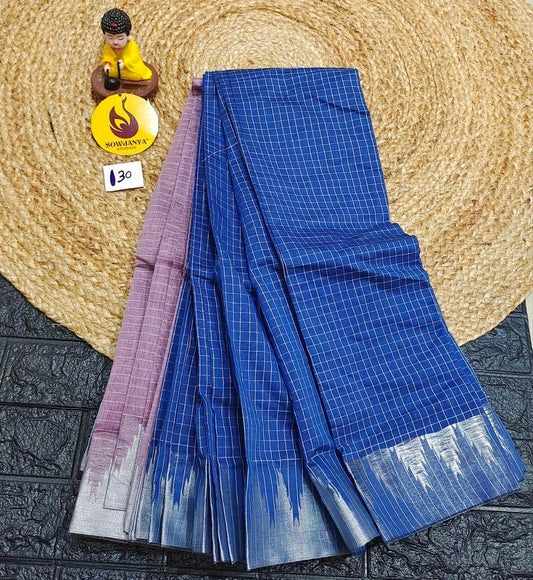 Seiko Gadwal Cotton Sarees -ROYAL130