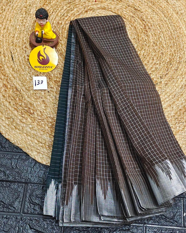 Seiko Gadwal Cotton Sarees -ROYAL133