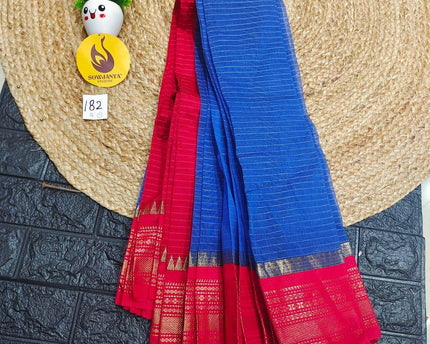 Seiko Gadwal Cotton Sarees -ROYAL182