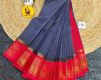 Seiko Gadwal Cotton Sarees -ROYAL198