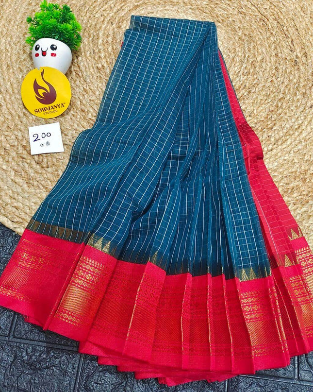 Seiko Gadwal Cotton Sarees -ROYAL200