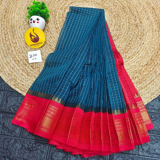 Seiko Gadwal Cotton Sarees -ROYAL200
