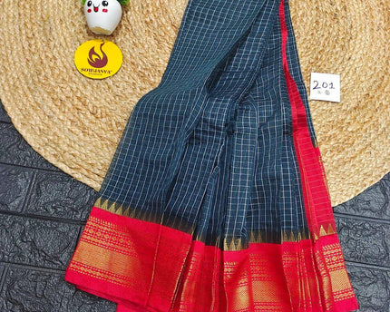 Seiko Gadwal Cotton Sarees -ROYAL201