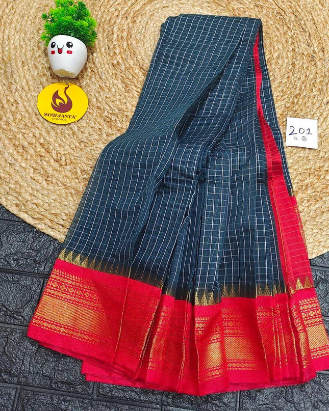 Seiko Gadwal Cotton Sarees -ROYAL201