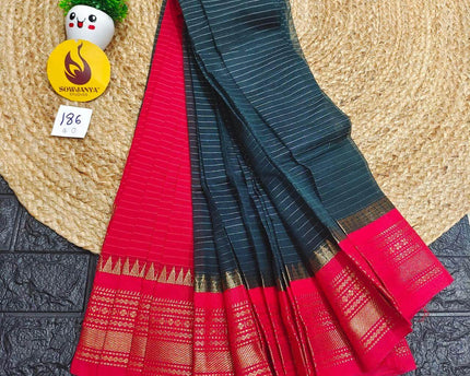Seiko Gadwal Cotton Sarees -ROYAL186