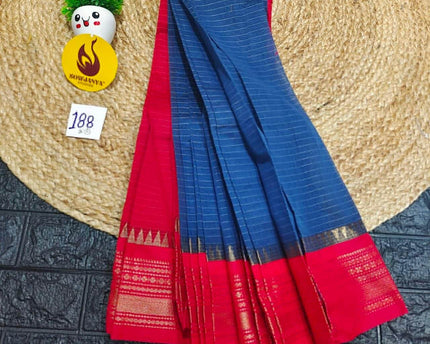 Seiko Gadwal Cotton Sarees -ROYAL188