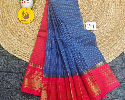 Seiko Gadwal Cotton Sarees -ROYAL194