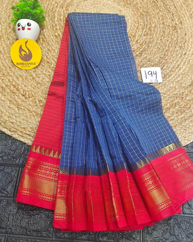 Seiko Gadwal Cotton Sarees -ROYAL194