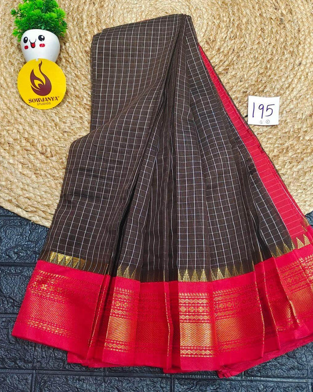Seiko Gadwal Cotton Sarees -ROYAL195