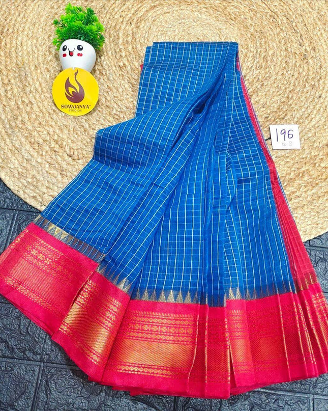 Seiko Gadwal Cotton Sarees -ROYAL196