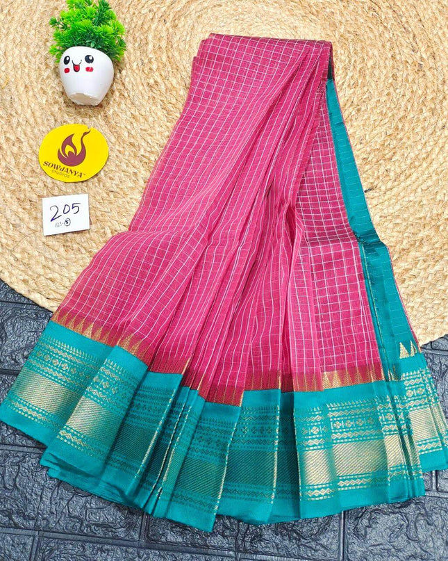 Seiko Gadwal Cotton Sarees -ROYAL205