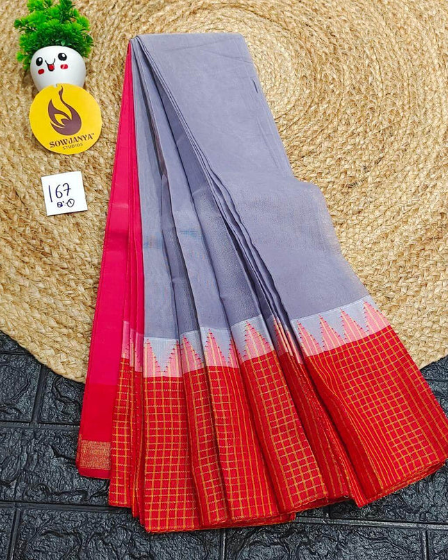 Seiko Gadwal Cotton Sarees -ROYAL167