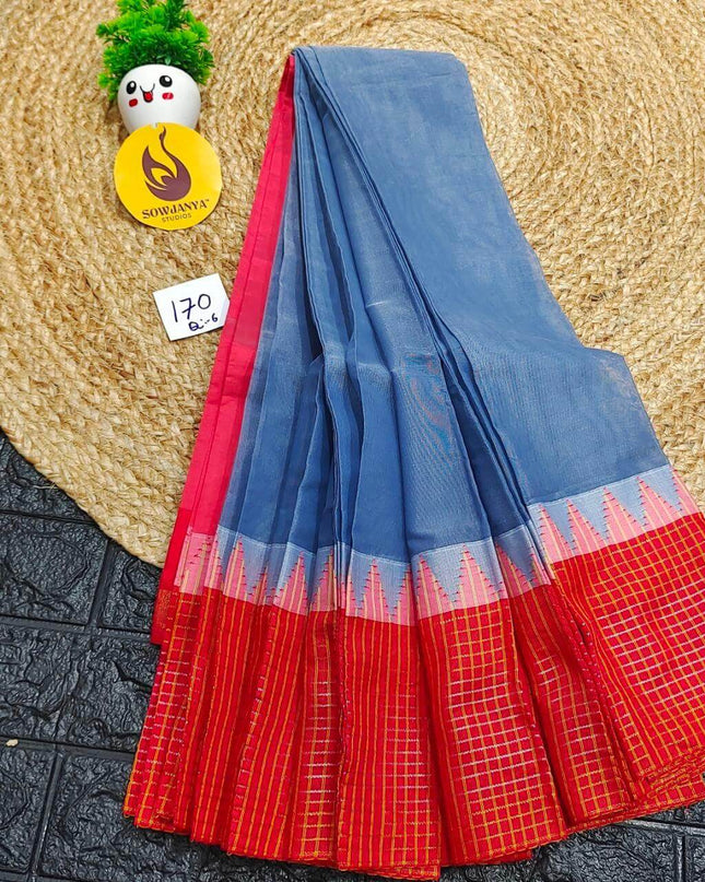 Seiko Gadwal Cotton Sarees -ROYAL170