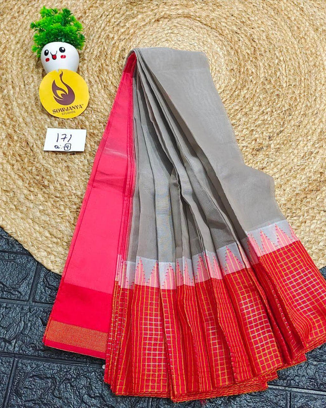 Seiko Gadwal Cotton Sarees -ROYAL171