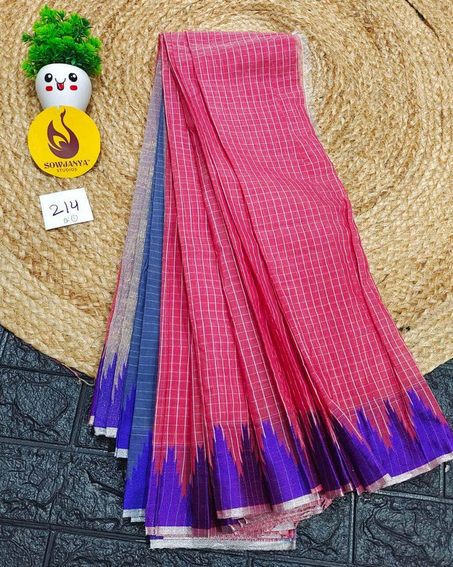 Seiko Gadwal Cotton Sarees -ROYAL214