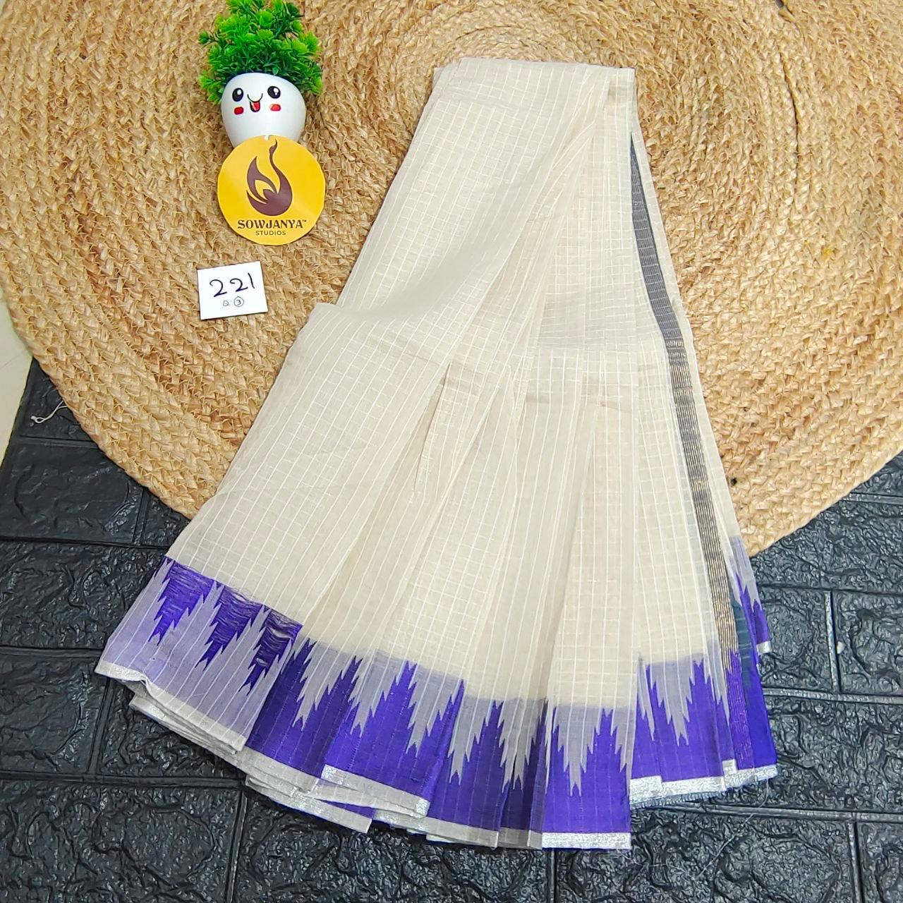 Seiko Gadwal Cotton Sarees -ROYAL221