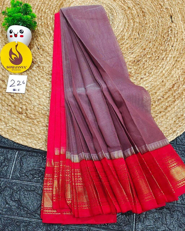 Seiko Gadwal Cotton Sarees -ROYAL226