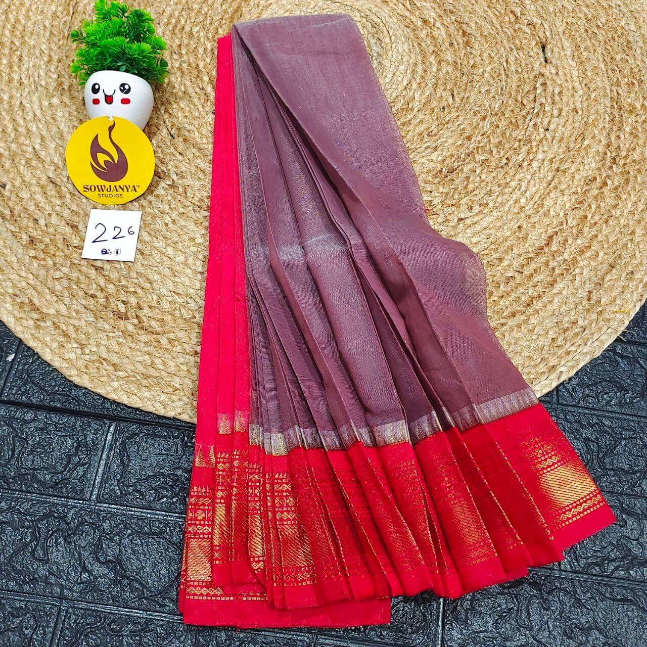 Seiko Gadwal Cotton Sarees -ROYAL226