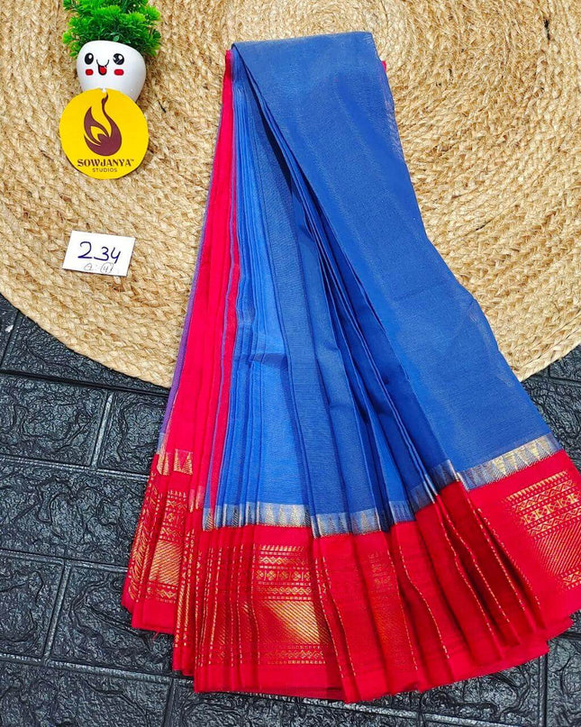 Seiko Gadwal Cotton Sarees -ROYAL234