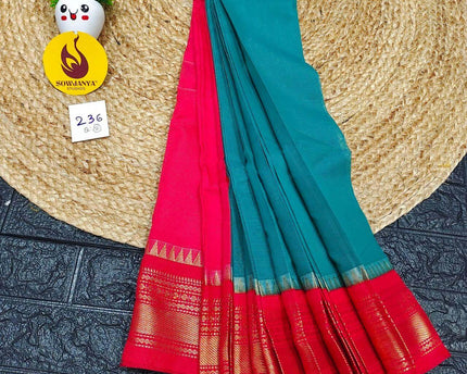 Seiko Gadwal Cotton Sarees -ROYAL236