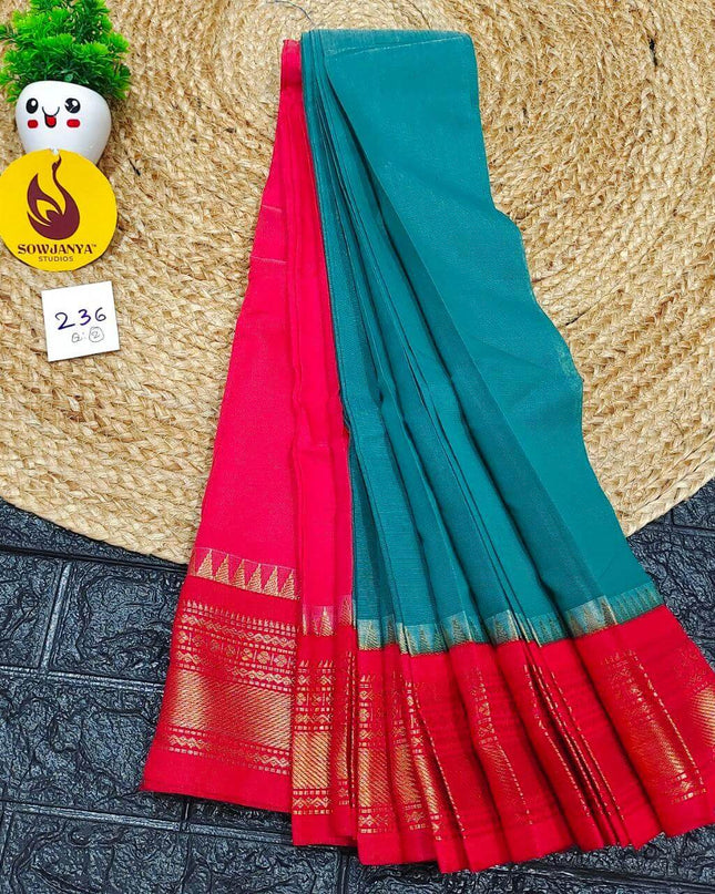 Seiko Gadwal Cotton Sarees -ROYAL236